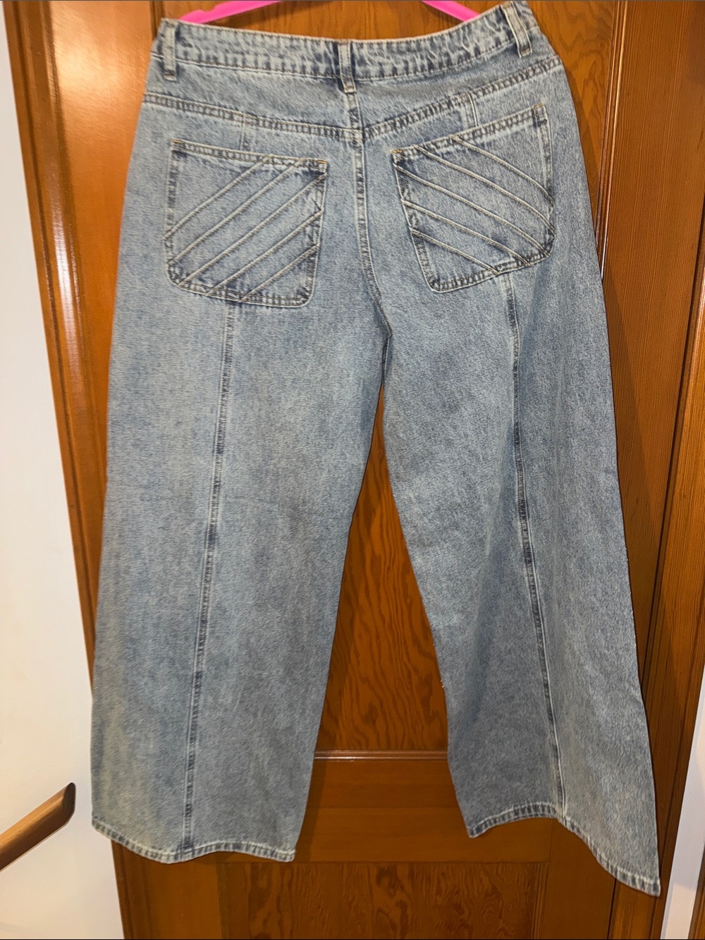 NWT Edikted Wide-Leg Sparkle Rhinestone Jeans - Picture 5 of 6